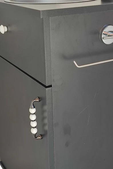 Seyyar Lavabo L20 Siyah - Resim 6