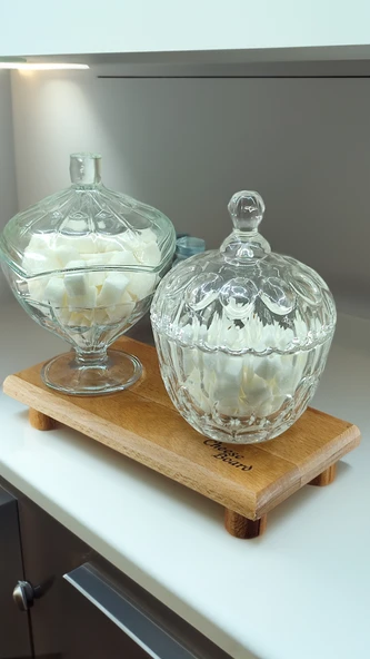 21x10 Cm Küçük Boy, Dekoratif Ahşap, Çok Amaçlı, Servis, Bardak, Kahve Fincanı, Baharatlık Altlığı