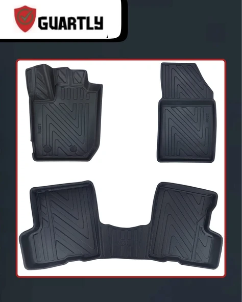 Guartly Dacia Duster 2018-2022 (4x2) Arası Uyumlu Araca Özel Premium 4d Havuzlu Oto Paspas Takımı - 2
