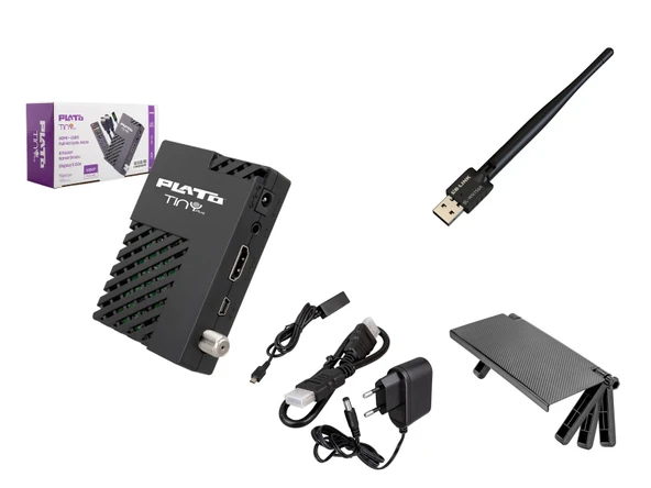 Plato Tiny Plus, Wifi ‘li, Tv Üstü Standlı, 8000 Kanal Hafızalı, HD Uydu Alıcısı, Hdmi Kablo Dahil ürün görseli