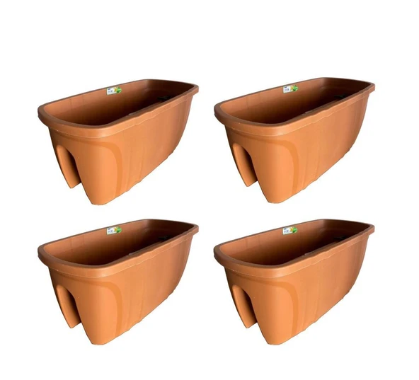 SY-5710 Opal Balkon Küpeşte Saksı 15 Litre Kiremit 4 Adet ürün görseli