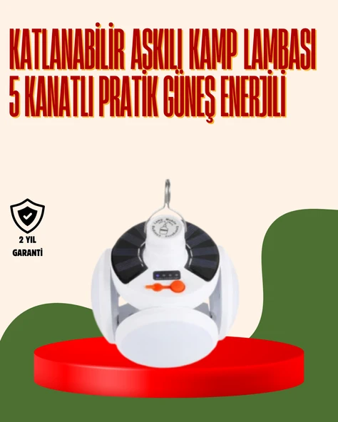 IPX4 Suya Dayanıklı, Katlanabilir LED Kamp Lambası ve Acil Durum Işığı