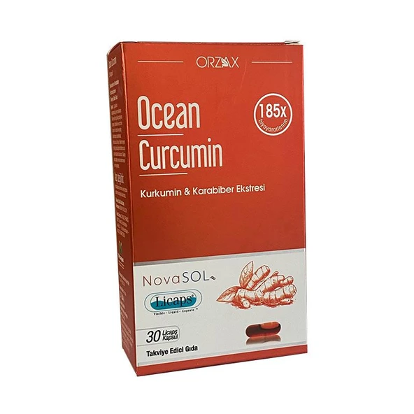 Orzax Ocean Curcumin Karabiber Ekstresi Takviye Edici Gıda 30 Kapsül ürün görseli