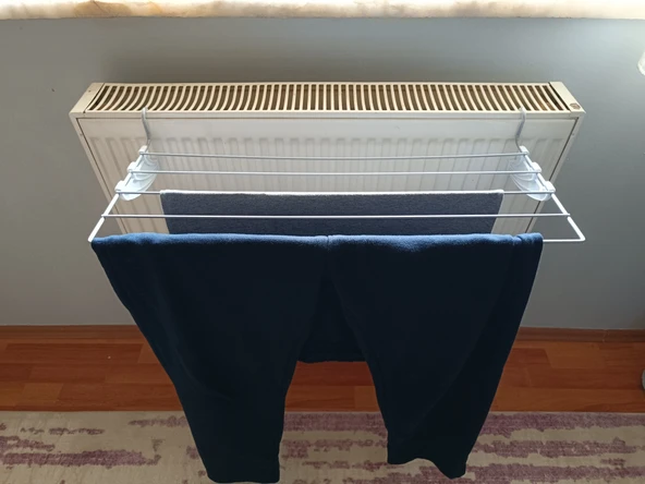 60x30cm 5 Telli Kalorifer Petek Çamaşır, Kıyafet Kurutma Askılığı - 2