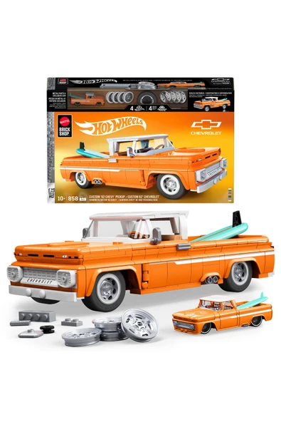 Brick Shop™ Hot Wheels® Elite Serisi - Custom '62 Chevy Pickup 858 Parça koleksiyoncular için JFT20