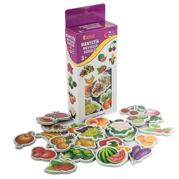 Çocuk 1307 DıyToy, Manyetik Meyveler - Sebzeler / +3 yaş - Resim 2