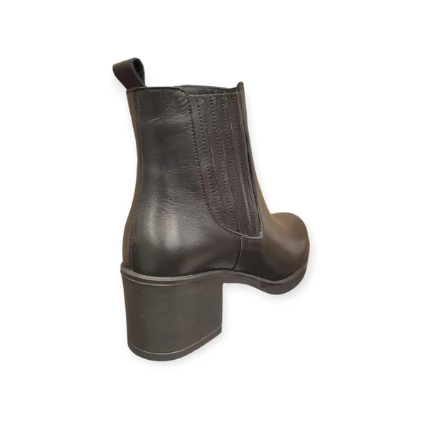 VENÜS 25021503K TOPUKLU KLASİK DERİ KADIN BOT - Resim 5