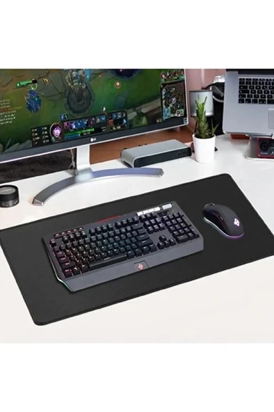 40 x 30 cm Siyah Mouse Pad Kaymaz Gaming Oyuncu Mause Ped Kauçuk Taban Gamer Mousepad ürün görseli 1