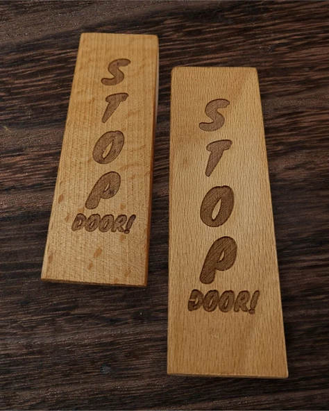 Kapı Stoperi, Kapı Tutucu, Kapı Takozu, Kaydırmaz Aparatlı Stop Door Yazılı 2 Adet - 2