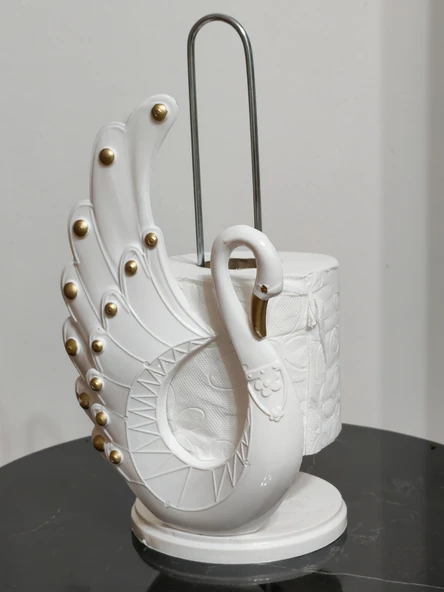 Kuğu Desenli Tuvalet Kağıdı Tutucu, Banyo Aksesuarı, Banyo Düzenleyici - 3