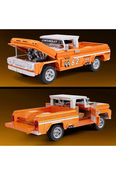 Brick Shop™ Hot Wheels® Elite Serisi - Custom '62 Chevy Pickup 858 Parça koleksiyoncular için JFT20 - 6