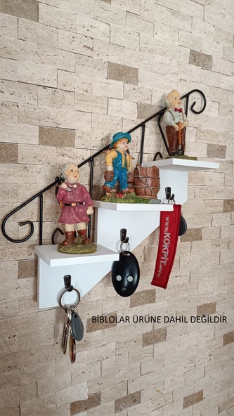 Dekoratif, Merdiven Modelli, Çiçek, Anahtarlık Askılığı