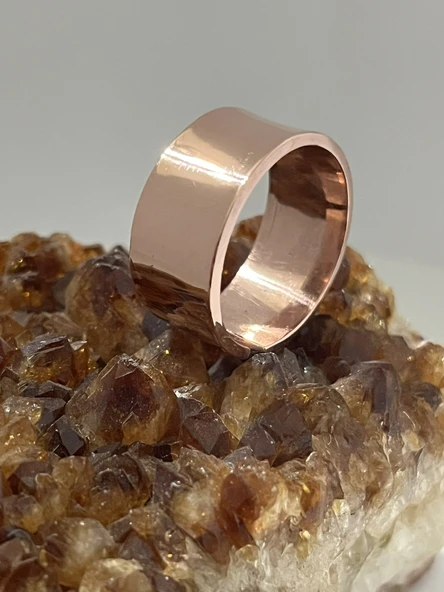 Melisa MoonCo, Saf Bakır Yüzük, Düz İşlemesiz Alyans Model