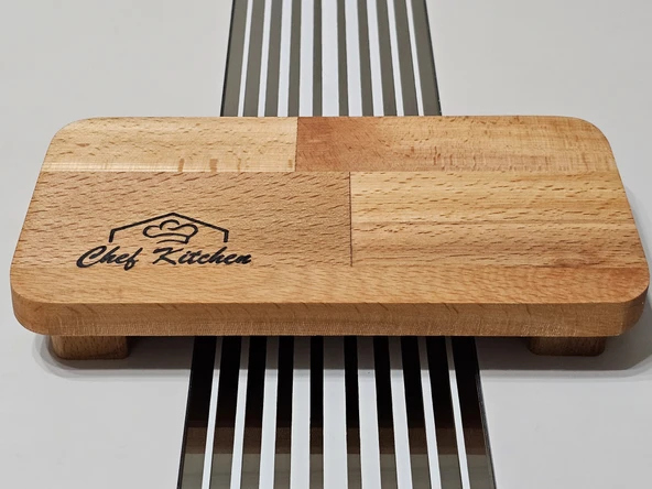 22x11 Cm Dikdörtgen Ahşap Yağdanlık Altlığı, Baharat, Sunum Standı, Çok Amaçlı Mutfak Tabağı - 2