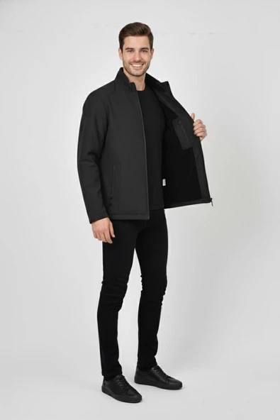 Erkek Hakim Yaka İçi Polarlı Spor Mont 99546 BGL-ST04879 - Resim 9