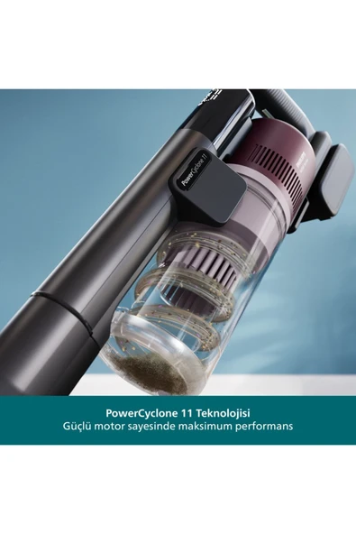 6000 Serisi Kablosuz Dikey Süpürge, PowerCyclone 11, 64 Dakika Kullanım Süresi, XC6453/00 - 3