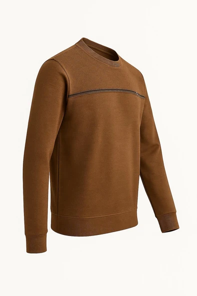 Gewer Uzun Kol Sıfır Yaka Erkek Selanik -7444 - 6