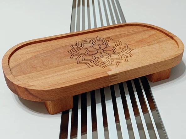 22x11 Cm Ayaklı Oval, Motif Desenli, Baharatlık Takımı, Baharat, Yağdanlık Altlığı,