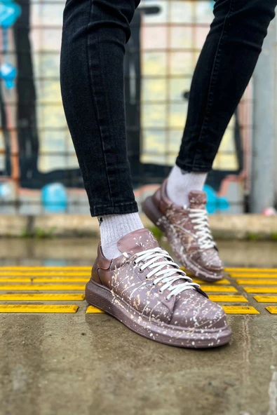 CH254 - CBT Pittura Erkek Ayakkabı 548 KAHVE / BEYAZ SPLUSH - 2