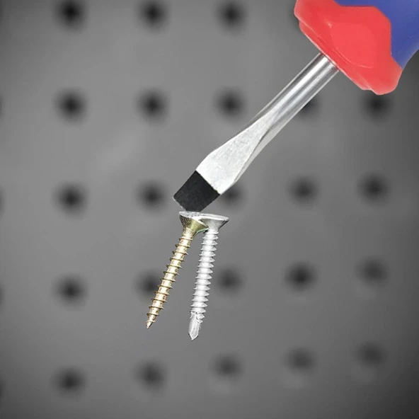 WORKPRO WP221024 6.5x38mm CR-V Manyetik Profesyonel Düz Topaç Tornavida - 4