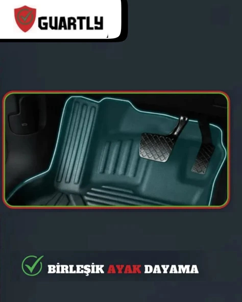 Guartly Bmw 3 Serisi F30 2012-2019 Arası Uyumlu Araca Özel Premium 4d Havuzlu Paspas Takımı - 6
