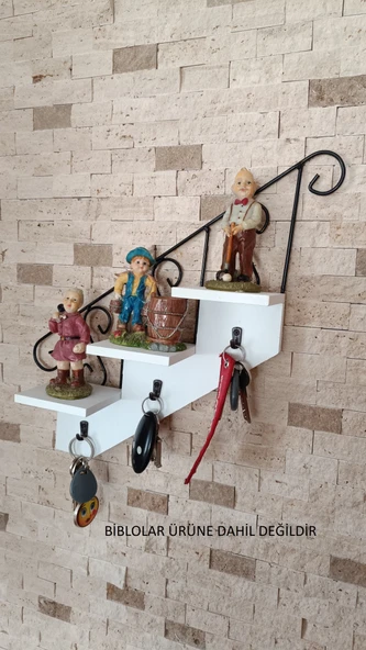 Dekoratif, Merdiven Modelli, Çiçek, Anahtarlık Askılığı - 2