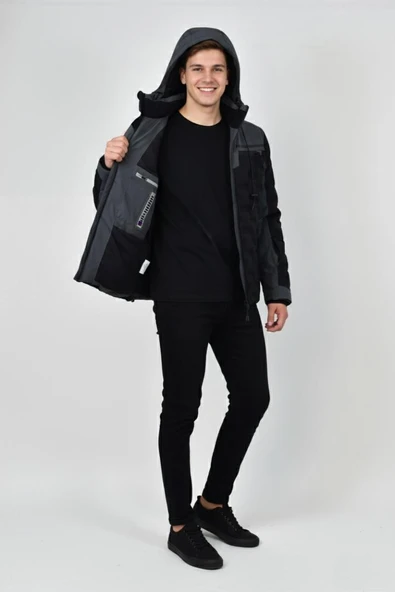 Erkek Kapüşonlu Spor Mont Regular Fit 3331 BGL-ST04899 - Resim 5