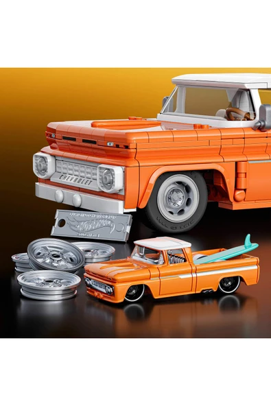 Brick Shop™ Hot Wheels® Elite Serisi - Custom '62 Chevy Pickup 858 Parça koleksiyoncular için JFT20 - 5