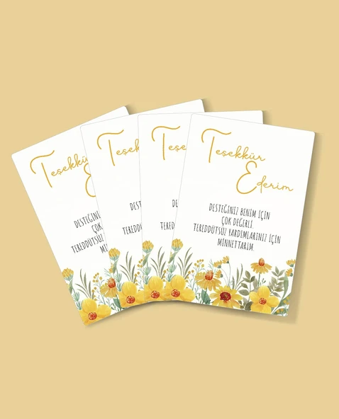 Öğretmenler Günü Tebrik Kartı-teşekkür kartı-Özel gün 24 Kasım -4 Lü-Not Kartı-hediye kartı-tek yüzlü - Resim 2