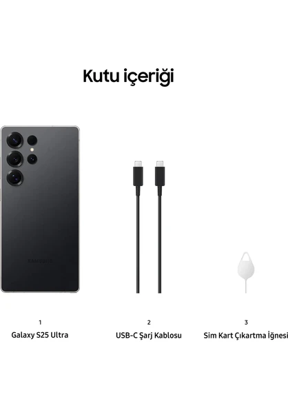 Samsung Galaxy S25 Ultra 512 GB Titanyum Siyah (Samsung Türkiye Garantili) - Resim 2