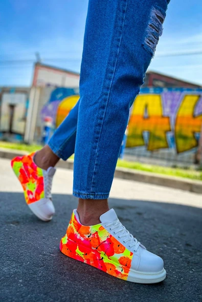 CH254 - CBT Pittura Erkek Ayakkabı 535 NEON TURUNCU / SIYAH YAĞMUR - Resim 4