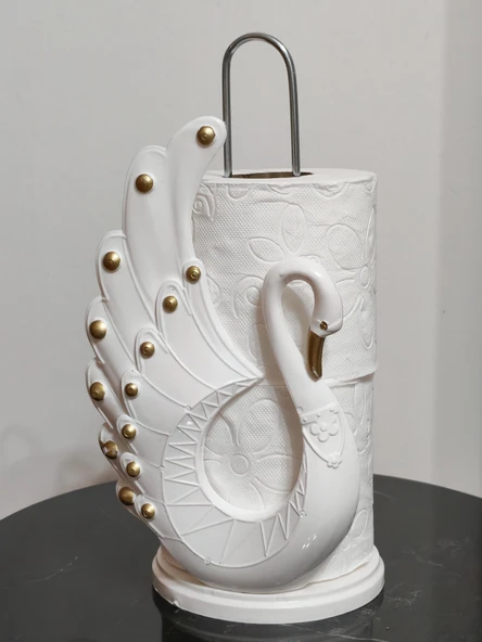 Kuğu Desenli Tuvalet Kağıdı Tutucu, Banyo Aksesuarı, Banyo Düzenleyici - 4