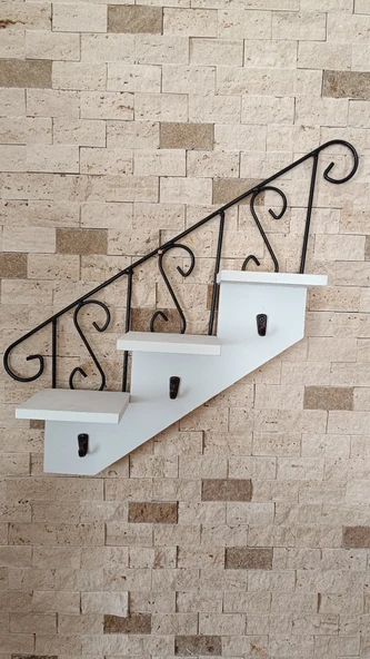 Dekoratif, Merdiven Modelli, Çiçek, Anahtarlık Askılığı - 3