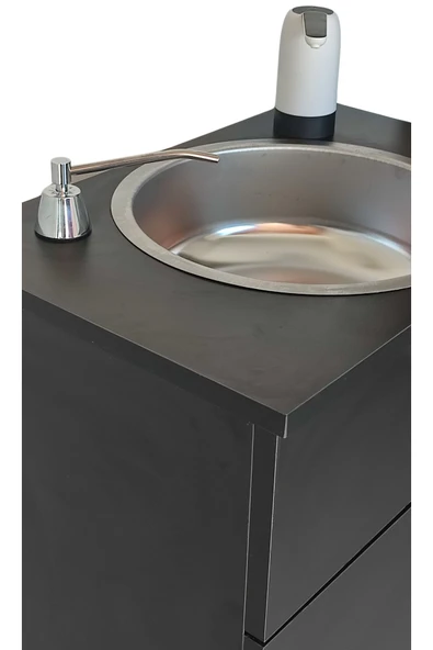 Seyyar Lavabo L20 Siyah - Resim 8