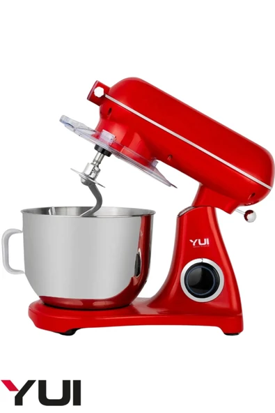 M122 1800 W 6 Litre Alüminyum Döküm Hamur Makinesi Stand Mikser Kırmızı