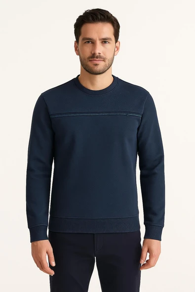 Gewer Uzun Kol Sıfır Yaka Erkek Selanik -7444 - 7