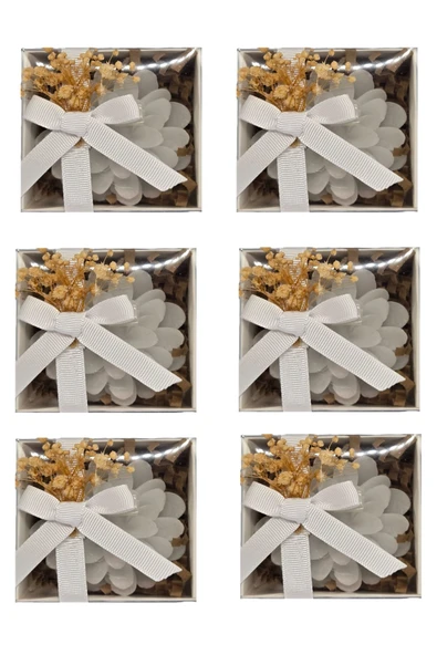 15 Adet Söz Nişan Kına Sünnet Mevlüt Doğum Günü Hediyelik Kutulu Çiçek Mum