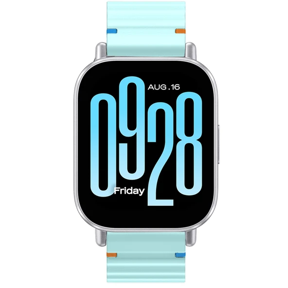 Redmi watch 5 Lite 5 Active İle Uyumlu Dalga Desenli Tokalı Yumusaş Soft Silikon Kordon  Turkuaz - Resim 5