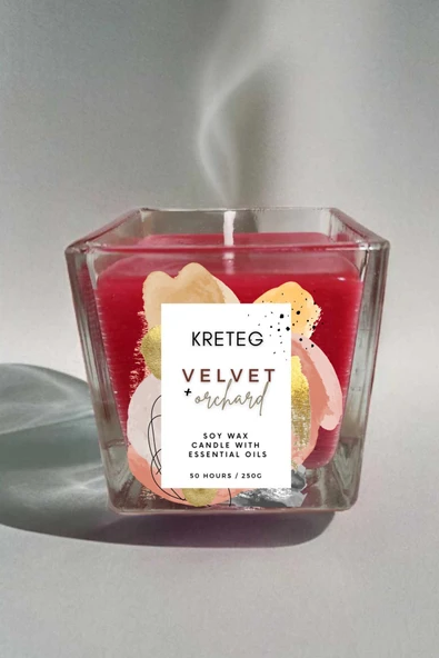 kreteg Soya Mumu Velvet Orchard %100 Doğal Aromaterapi 250 gram ürün görseli 1