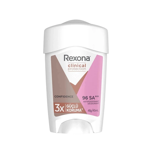 Rexona Clinical Protection Kadın Stick Deodorant Confidence 3x Güçlü Koruma 45 ml - Resim 2