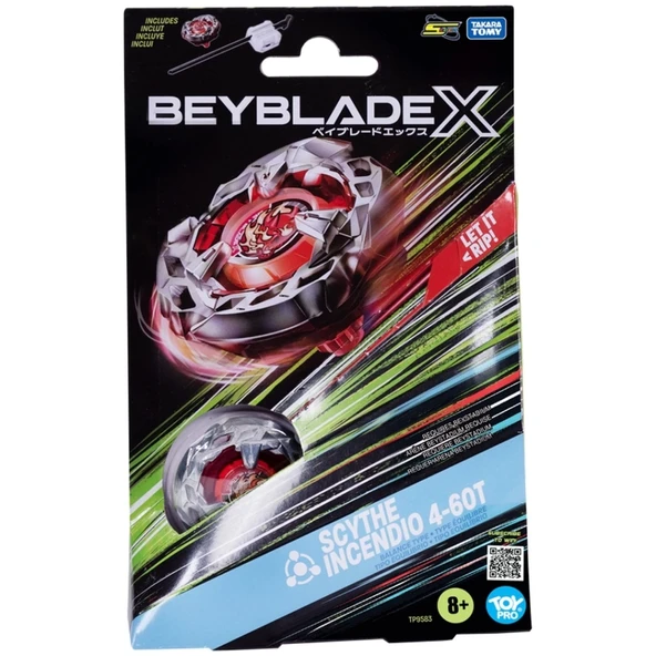 Eğitici Oyuncak Beyblade 1'li Set Scythe Incendio 4-60T - Resim 2