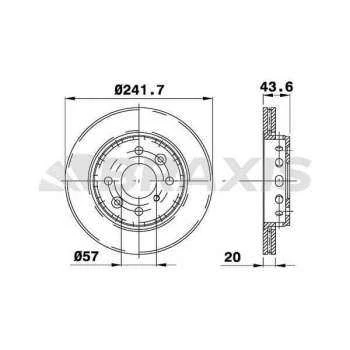 Kia On Fren Disk Aynası Havalı Sephia 1.5i / 1.6i / 1.8i 16v 93 Shuma 1.5i 16v / 1.8i 16v 10 / 2997 - Braxıs Ae0522 ürün görseli