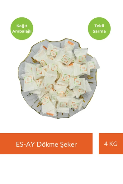 E-grossmarket Şeker Tekli Sarma Küp Şeker 4 kg (Kağıtlı) ürün görseli