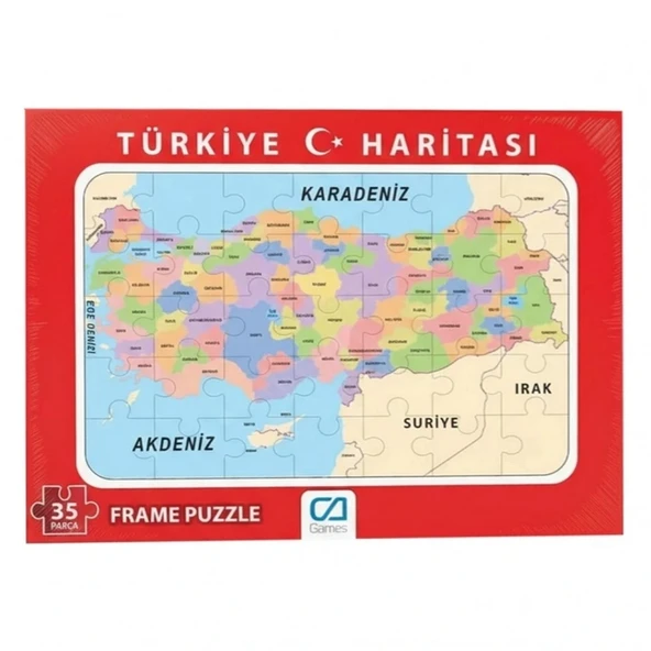 Türkiye Haritası Frame Puzzle 35 Parça ürün görseli 1