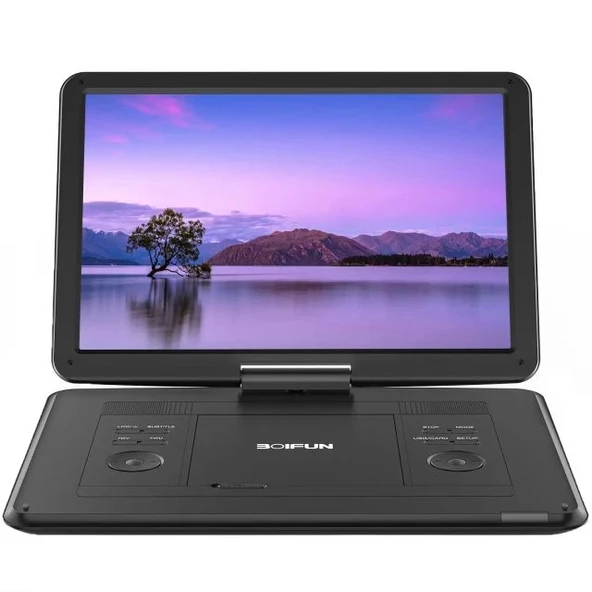 BOIFUN Taşınabilir DVD Oynatıcı 15.6" Geniş HD Ekran