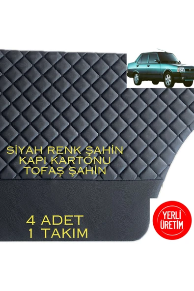 ncotodizayn TOFAŞ ŞAHİN SİYAH KAPI KARTONU 4 adet 1 takım ürün görseli 1