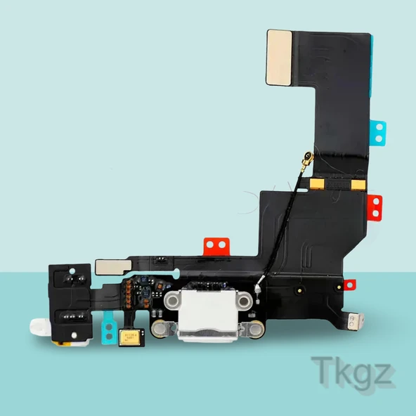 Apple İphone 5S Full Şarj Soketi Filmi FLEX Orjinal (BEYAZ) ürün görseli 1