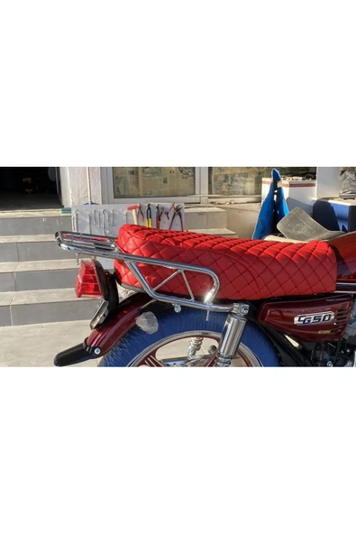 ncotodizayn Kırmızı Cg Uyumlu Motosiklet Koltuk Kılıfı Kuba Asya Falcon Kanuni Breton - 3