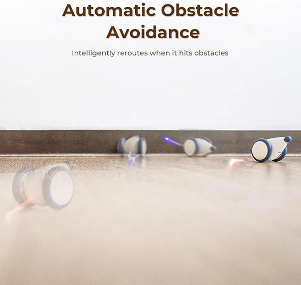 Cheerble Akıllı Kedi Fare Oyuncağı - Şarjlı, Mavi, 6x5x3.6 cm - 3