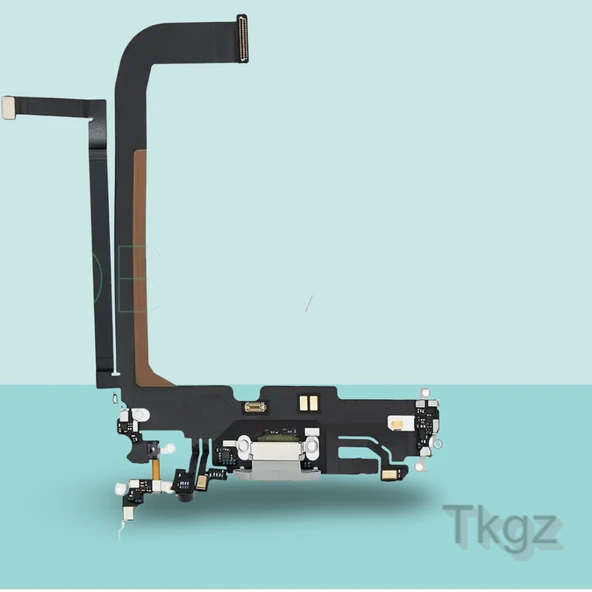 Apple İphone 13 PRO MAX Full Şarj Soketi Filmi FLEX Orjinal (GÜMÜŞ) ürün görseli 1